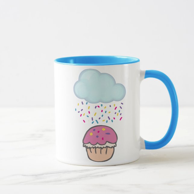 Caneca Chovendo Confeitos no Cupcake (Direita)