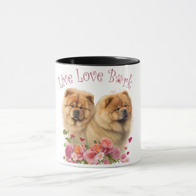 Caneca Chow Chow Dog Mãe Floral (Centro)