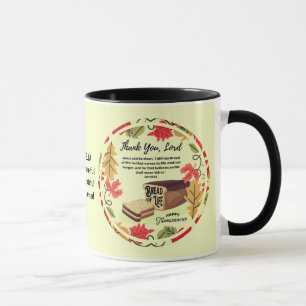 Caneca "Christian BREAD OF LIFE Happy Graças"