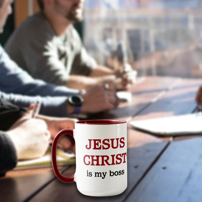 Caneca Christian Cote Jesus É Minha Escritura De Chefe (Criador carregado)