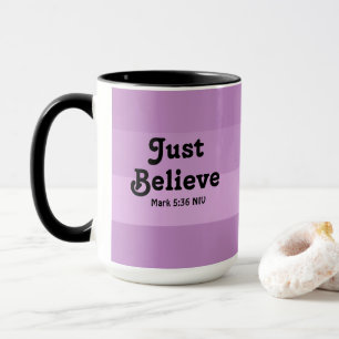 Caneca Christian Faith Apenas Acredita Na Bíblia Verso Ro