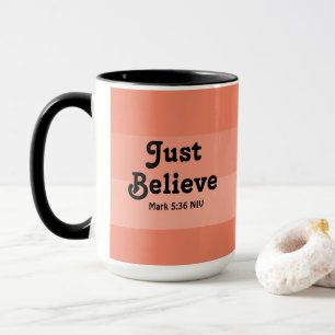 Caneca Christian Faith Apenas Acredite na Bíblia Verse Sa