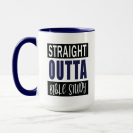 Caneca Christian Funny Bíblia Study Citação Marinho Azul
