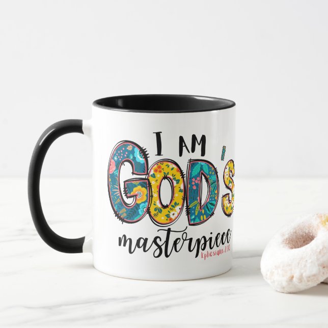 Caneca Christian I Am God's Masterícula Add Name (Com Donut)