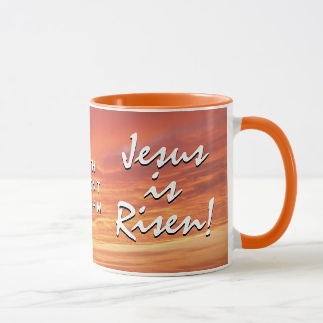 Caneca Christian JESUS É Páscoa RISEN (Direita)