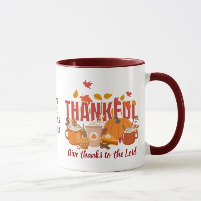 Caneca Christian THANKFUL Pumpkin Ação de Graças (Direita)