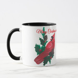 Caneca Christmas Cardinal & Holly Mug Cup