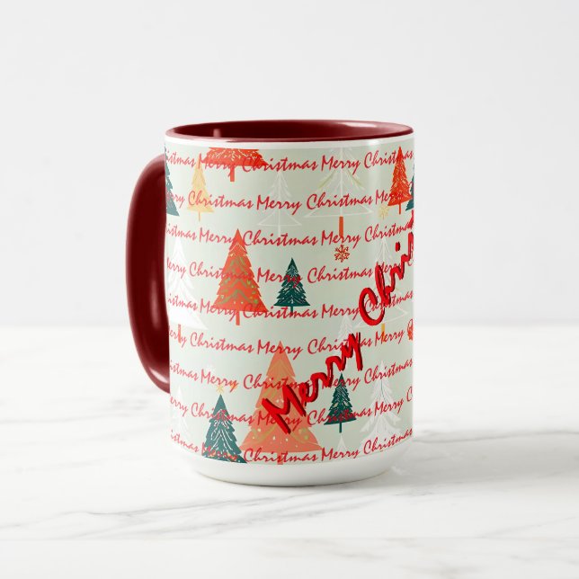 Caneca Christmas Luxury Christmas Trees Festive (Frente Esquerda)