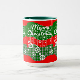 Caneca Christmas Mug – White Ornaments & Merry Christmas 