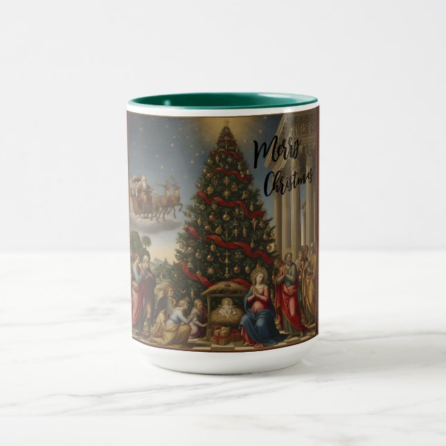 Caneca Christmas Nativity Combo Mug Santa Claus (Centro)