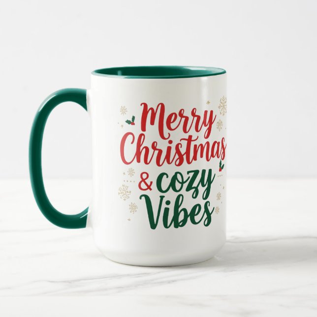 Caneca Christmas Quote Two-Tone mug, Festive Holiday Gift (Esquerda)