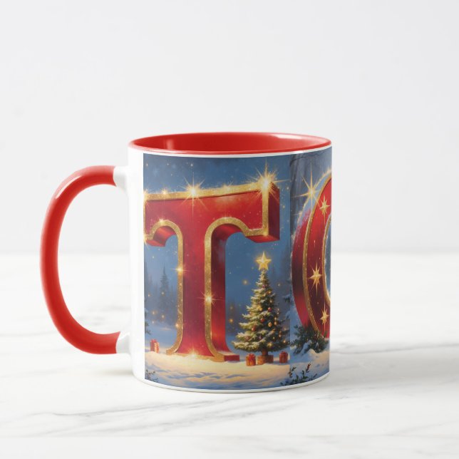 Caneca Christmas TOY Festive Holiday Coffee Mug (Esquerda)