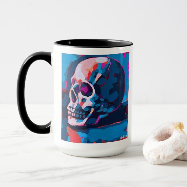 Caneca Chromatic Skull Painting (Com Donut)