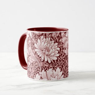 Caneca Chrysanthemum Maroon, William Morris