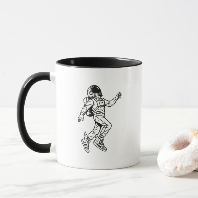 Caneca Chutes Espaciais: Voo do Astronauta Alado (Com Donut)