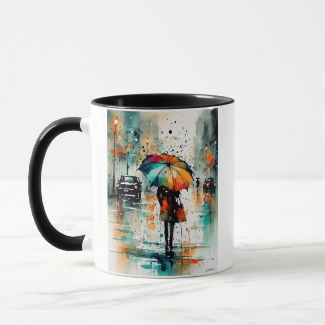 Caneca Chuva De Verão Na Cidade 2 (Esquerda)