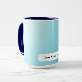 Caneca Ciano Gelado Titânio Brilho Explosão