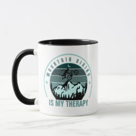 Caneca Ciclismo de Montanha é Minha Terapia Lua Estrelas 