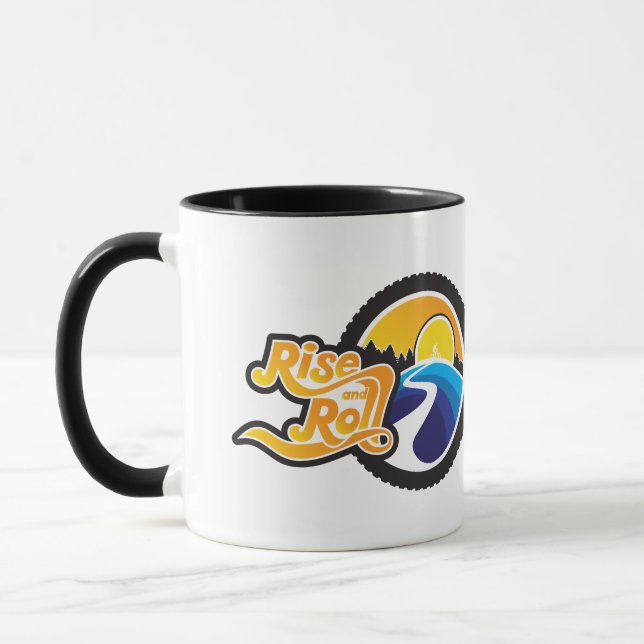 Caneca ciclista ascendente e rolo (Esquerda)