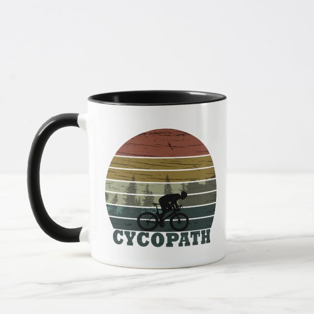 Caneca Ciclista Louco - Ciclismo de Montanha - Divertido (Esquerda)