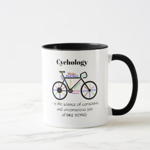 Caneca Cicologia da Ciência da Alegria da Bicicleta Diver