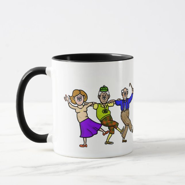 Caneca Cidadãos Mais velho Dançantes Engraçados Mug (Esquerda)