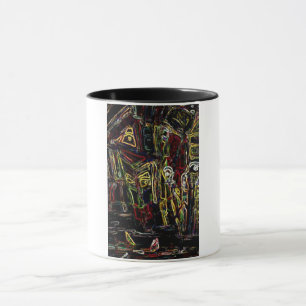 Caneca cidade abstrata da praia