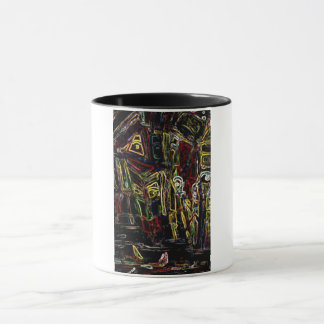 Caneca cidade abstrata da praia