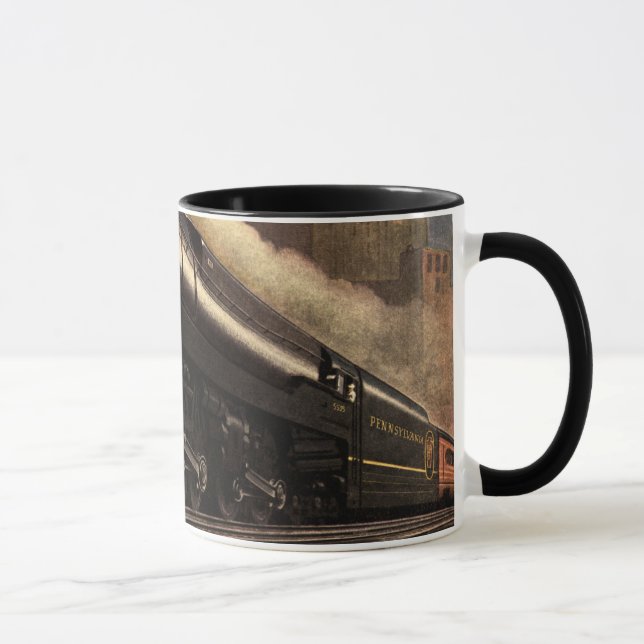 Caneca Cidade Antiga, Trem Duplex T1 em Trilhos de Trem (Direita)