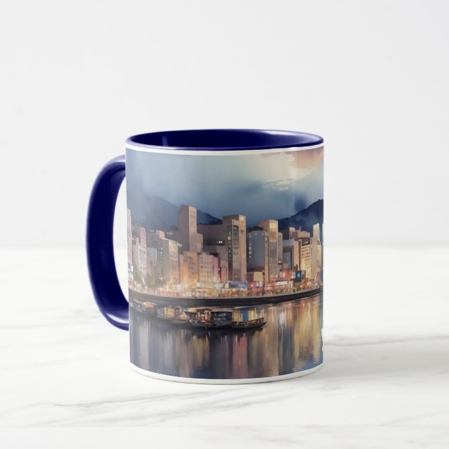 Caneca Cidade das Caixas Aquáticas, Vista Noturna do Rio  (Frente Esquerda)