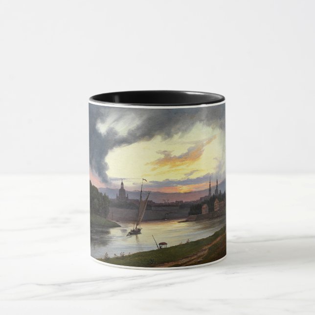Caneca Cidade de Dresden no Sunset (paisagem alemã) (Centro)