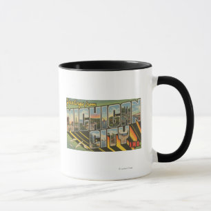 Caneca Cidade de Michigan, Indiana - grandes cenas da