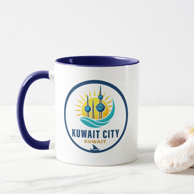 Caneca Cidade do Kuwait Kuwait Oriente Médio (Com Donut)