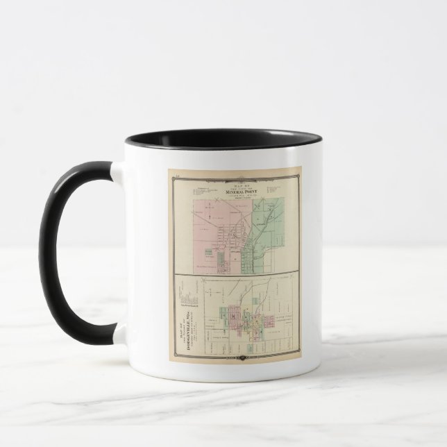 Caneca Cidade do Ponto Mineral e Vila de Dodgeville (Esquerda)