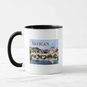 Caneca Cidade do Vaticano vista do VATICANO do texto do