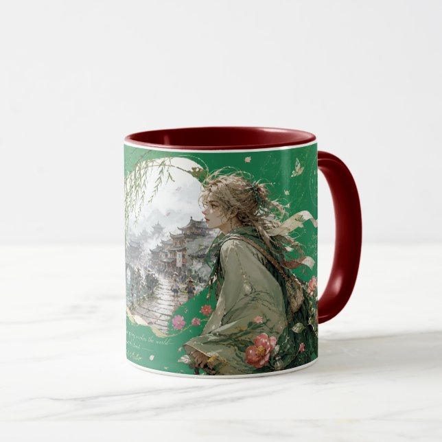 Caneca cidade histórica à beira-rio. (Frente Esquerda)