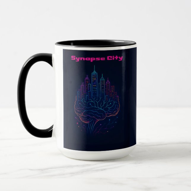 Caneca Cidade Sinapse – Onde os Pensamentos Nunca Dormem (Esquerda)