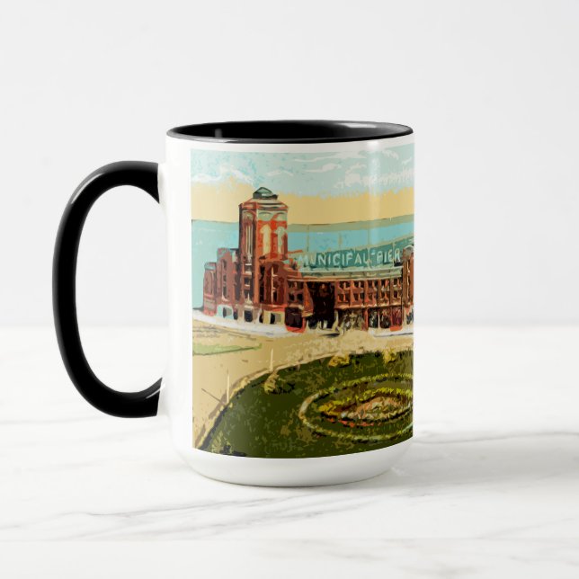 Caneca Cidade Windy de marinho Pier Chicago, 1920 (Esquerda)