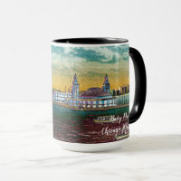 Cidade Windy de marinho Pier Chicago, 1920