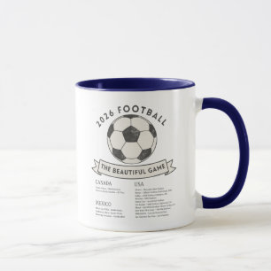 Caneca Cidades Sede da Copa do Mundo de Futebol 2026 Cana