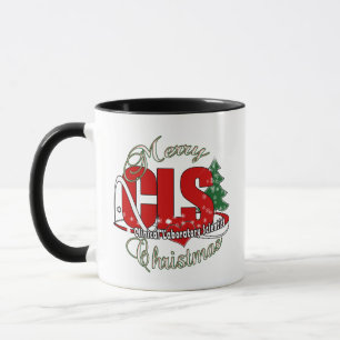 Caneca Cientista do Laboratório Clínico CLS CHRISTMAS