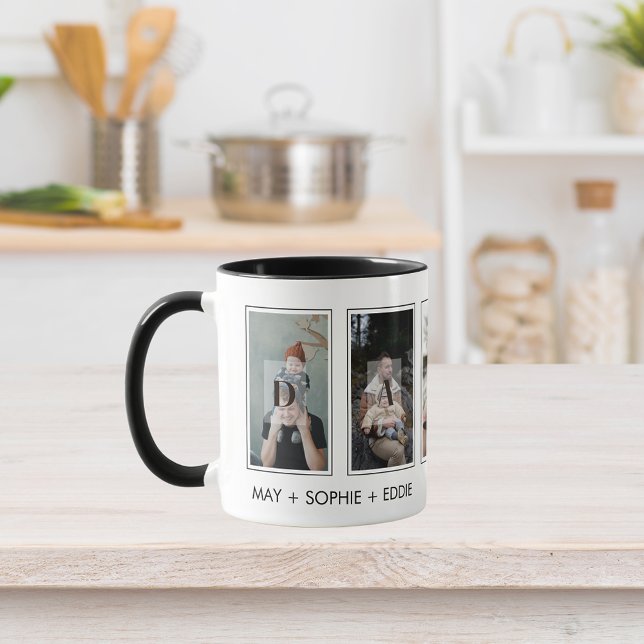 Caneca Cinco (5) Fotografias e Nomes da Família de Dias d (Criador carregado)