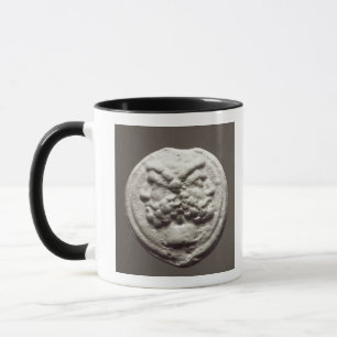 Caneca Cinco moedas que descrevem Janus, Jupiter