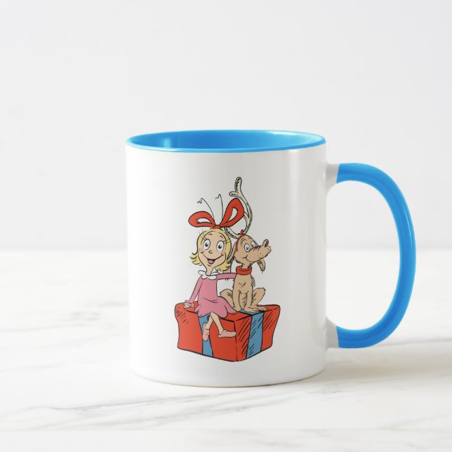 Caneca Cindy Lou Who e Max em um Presente (Direita)