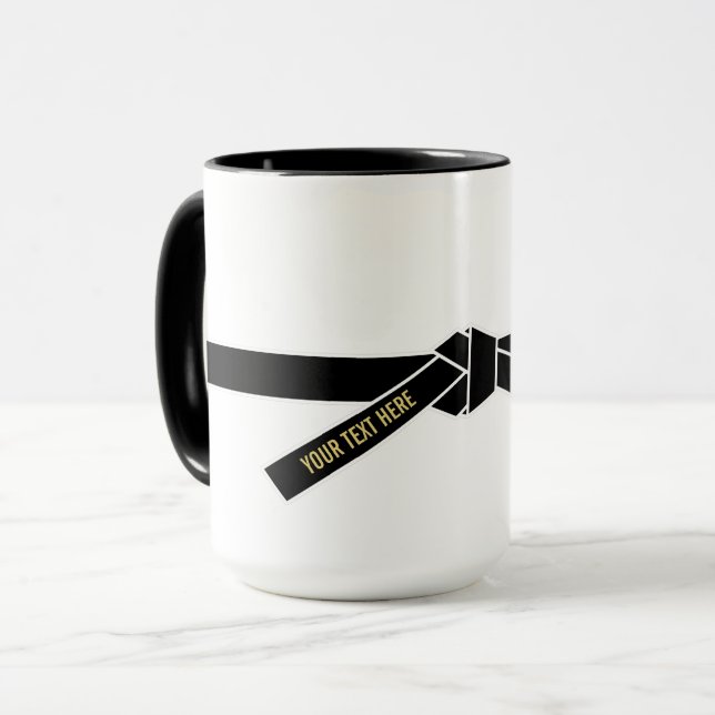 Caneca Cinturão Preto Personalizável (Kuro-obi) (Frente Esquerda)
