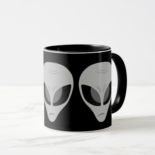 Caneca Cinza alienígena (Frente Esquerda)
