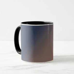 Caneca Cinza azul e gradiente bege. 