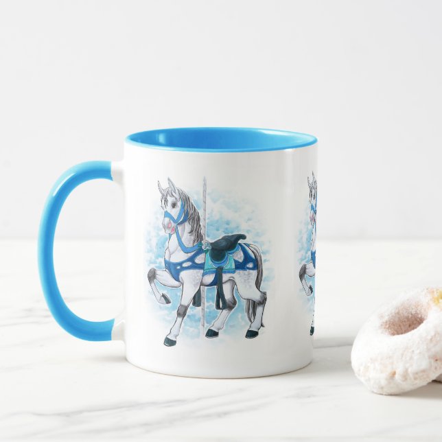 Caneca Cinza Carrossel (Com Donut)