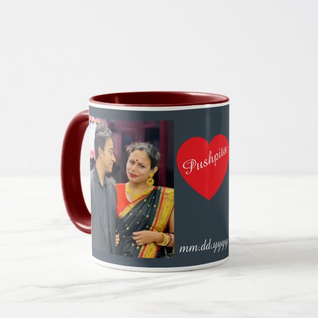 Caneca Cinza Carvão Elegante (Frente Esquerda)