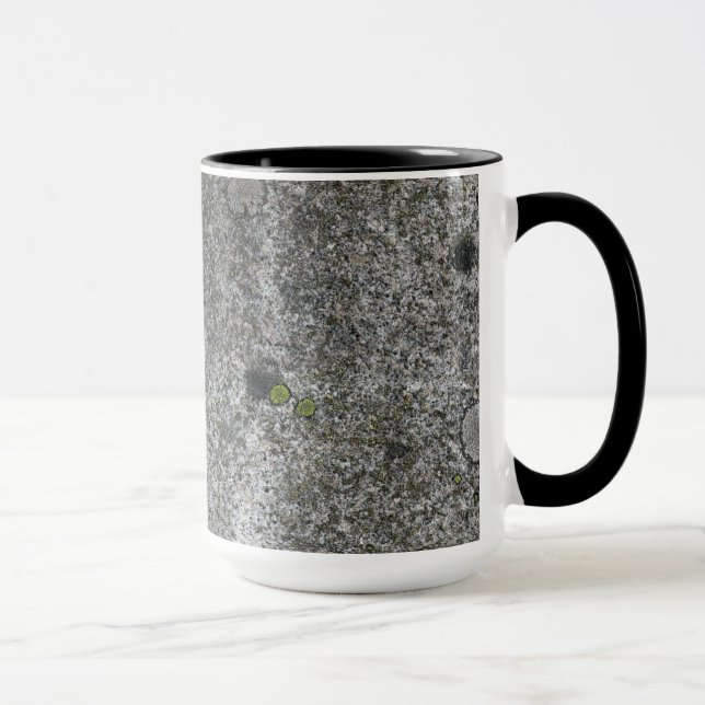 Caneca Cinza da rocha do granito com musgo verde (Direita)